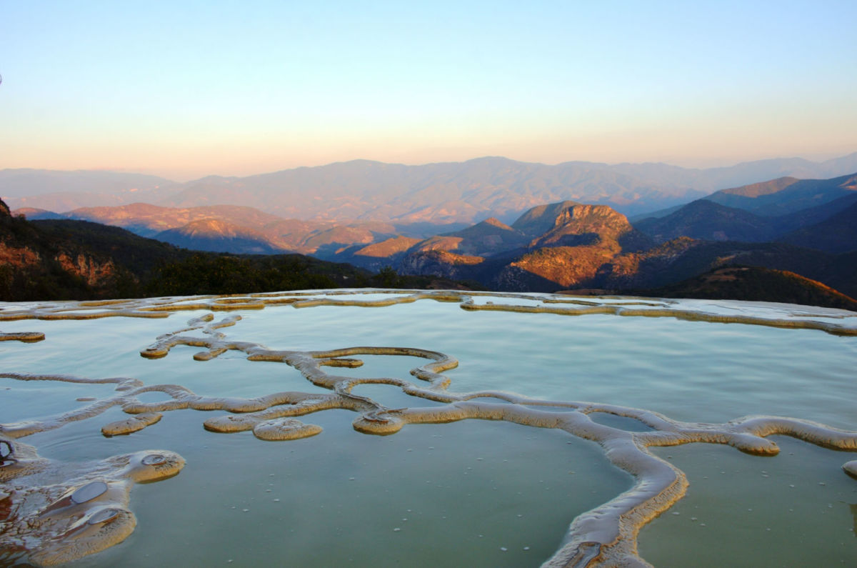 Cascadas petrificadas en Oaxaca.