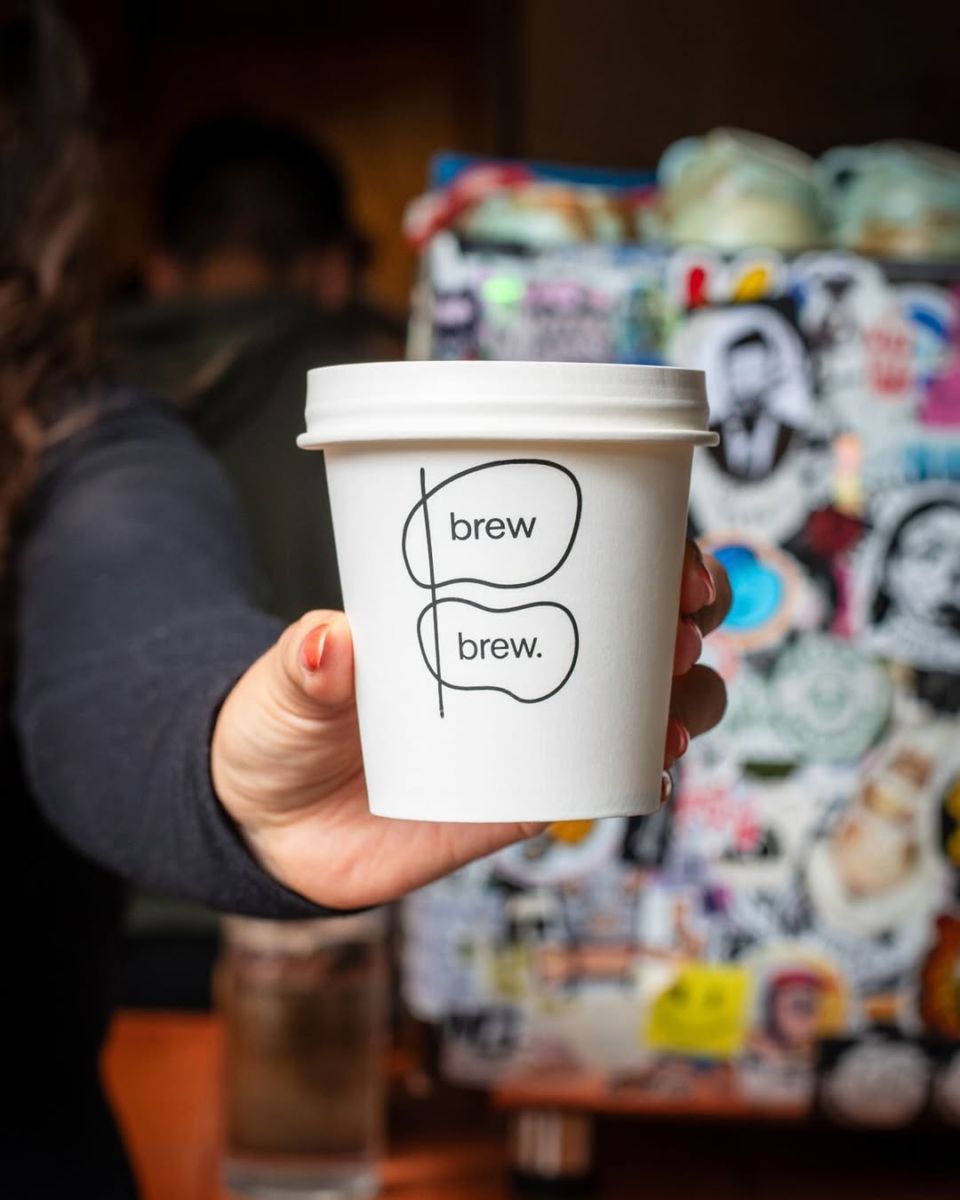 café para llevar en brew brew roma