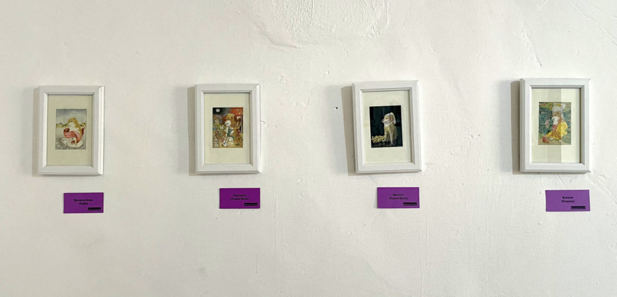Más de 80 pinturas en miniatura de la artista Maya Tossan