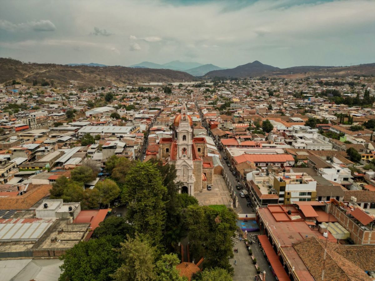 Vista aéra de Cotija de La Paz