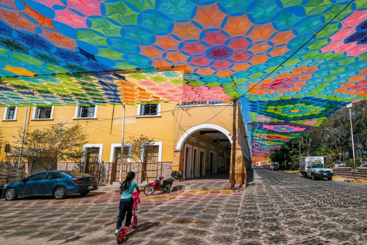 Pueblo de Etzatlán con el 'cielo tejido' más grande del mundo en Jalisco