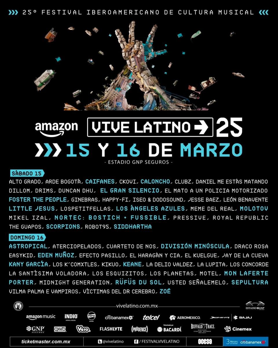 Cartel oficial Vive Latino 2025