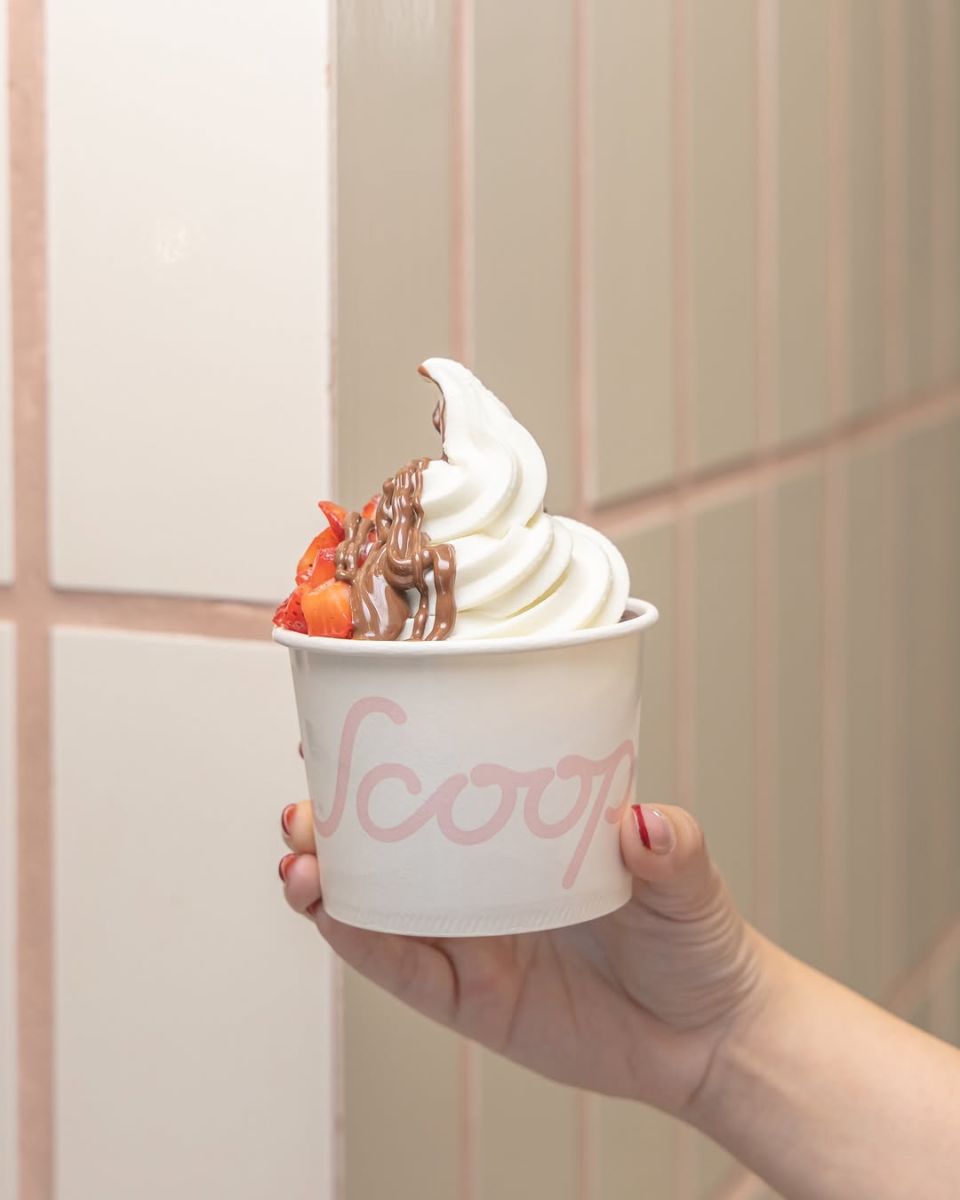 Scoop helado de yogurt en la CDMX. 