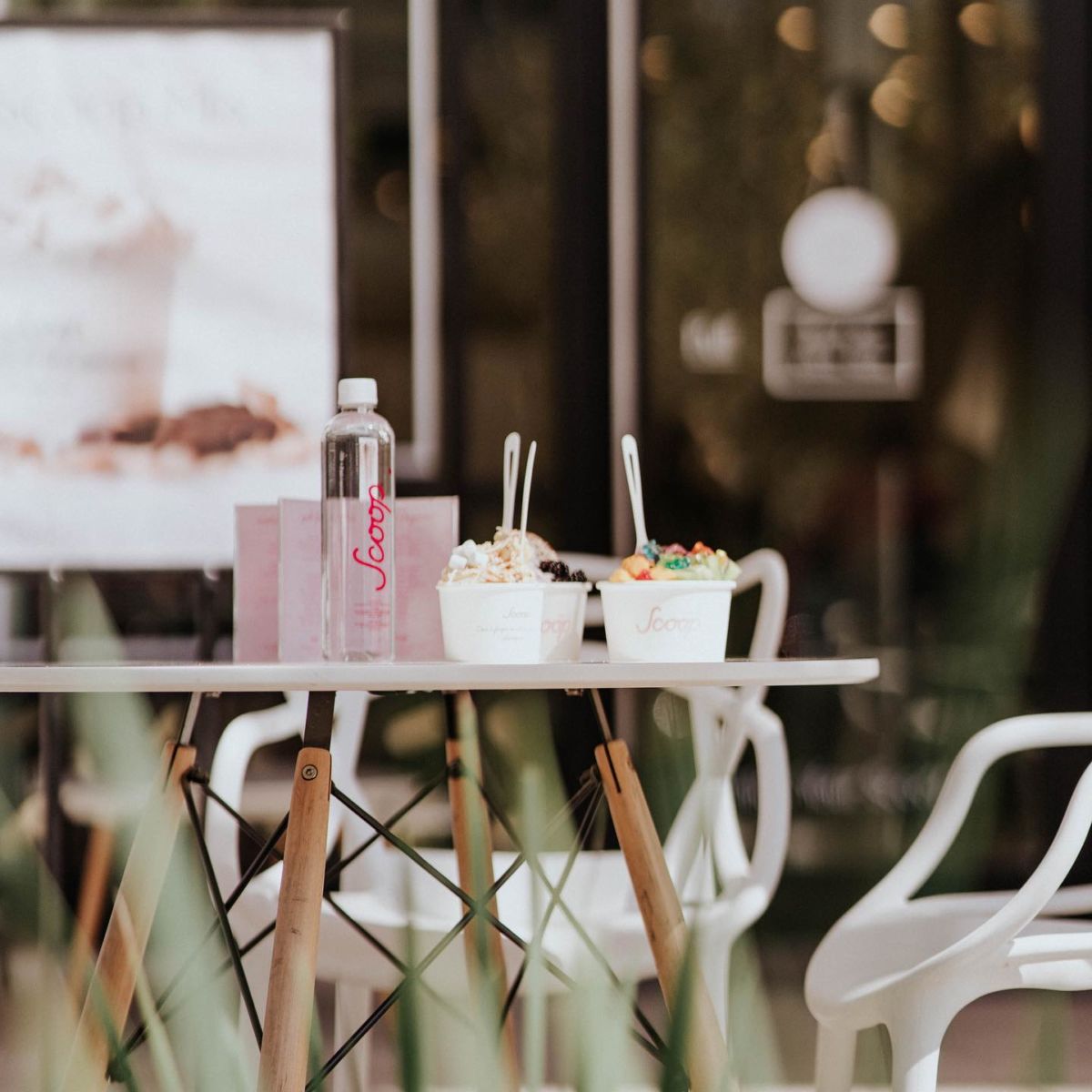 Tarde con amigas y helado de yogurt en Scoop CDMX. 