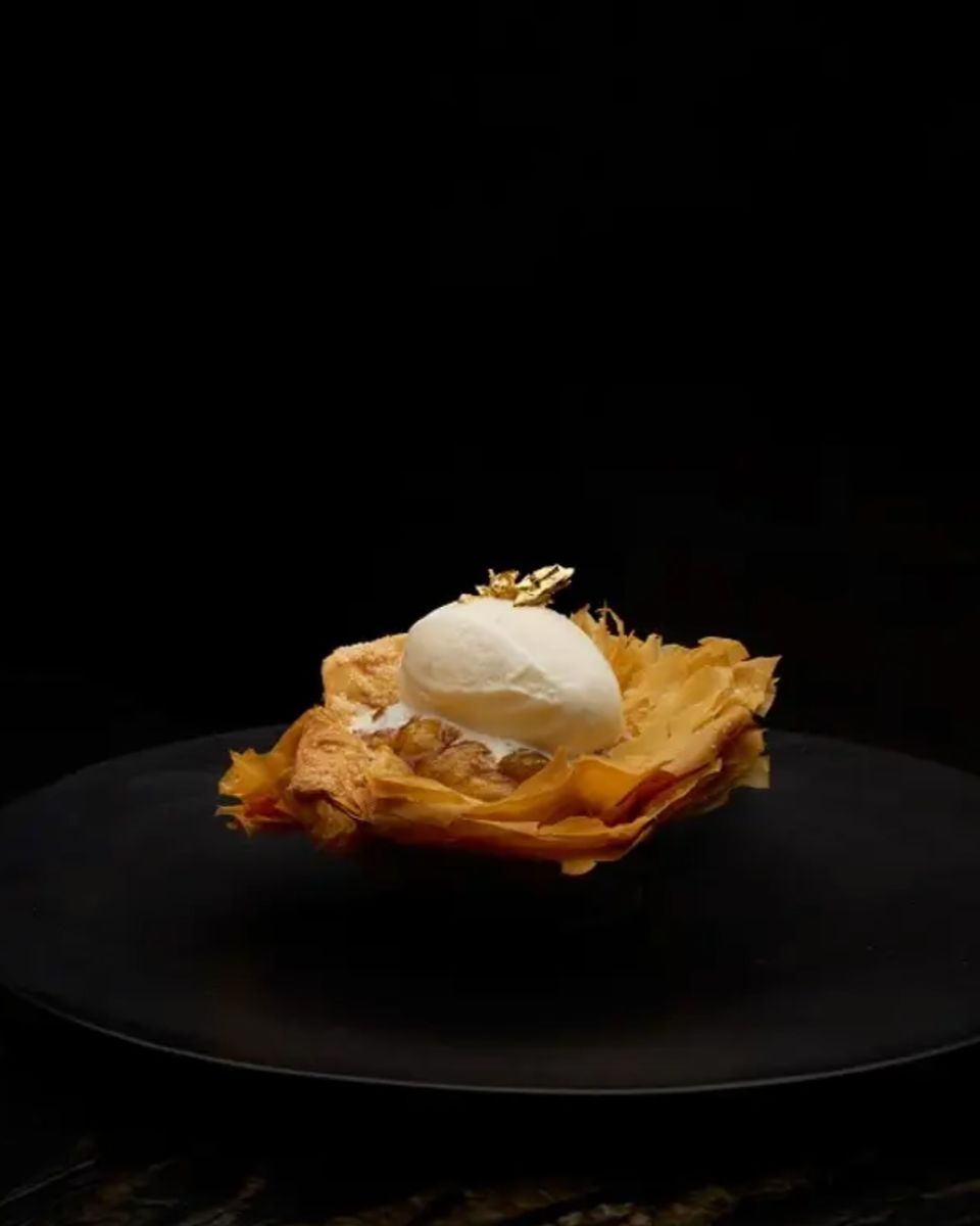 Postre en restaurante de parrilla sudamericana Los Cabos. 