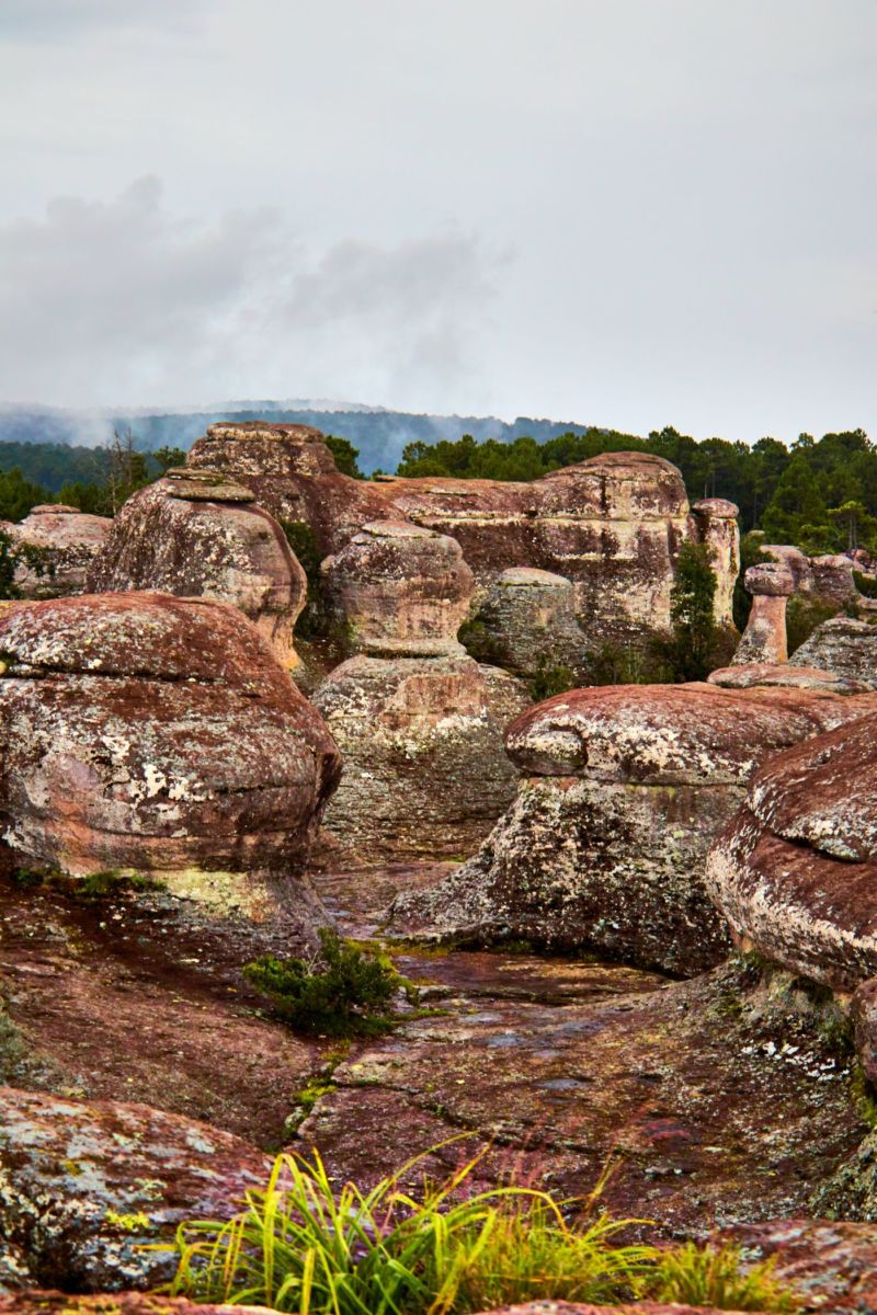 Algunas rocas son tan enormes que alcanzan los ocho metros de altura.