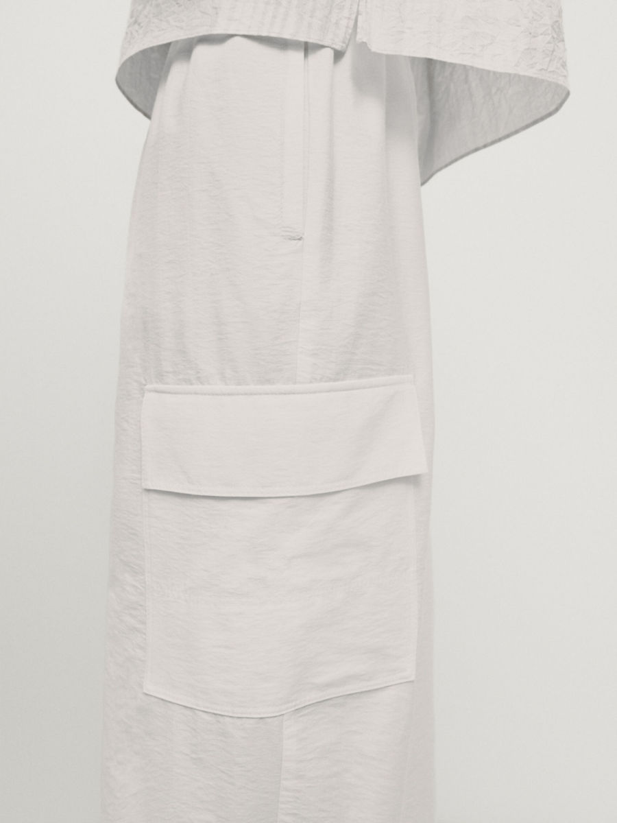 Pantalón cargo de popelina