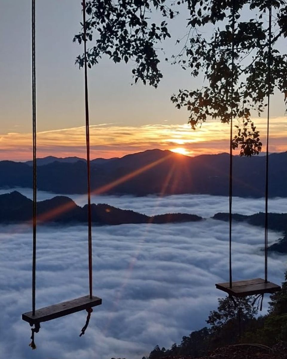 Espectáculo natural 'mar de nubes' en el Mirador de Ahíla en Puebla
