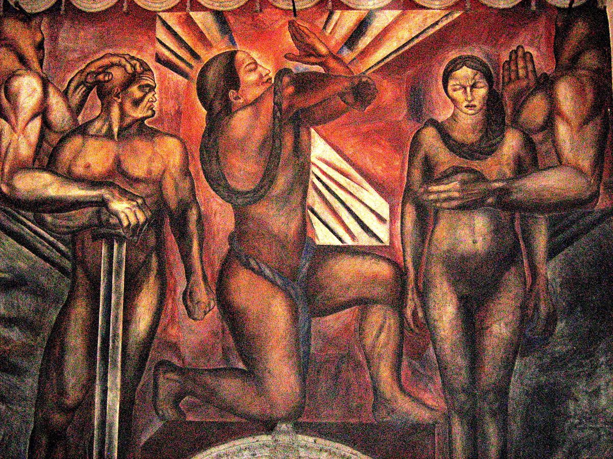 El mural 'Ominisciencia' representa la fecundidad de la mujer
