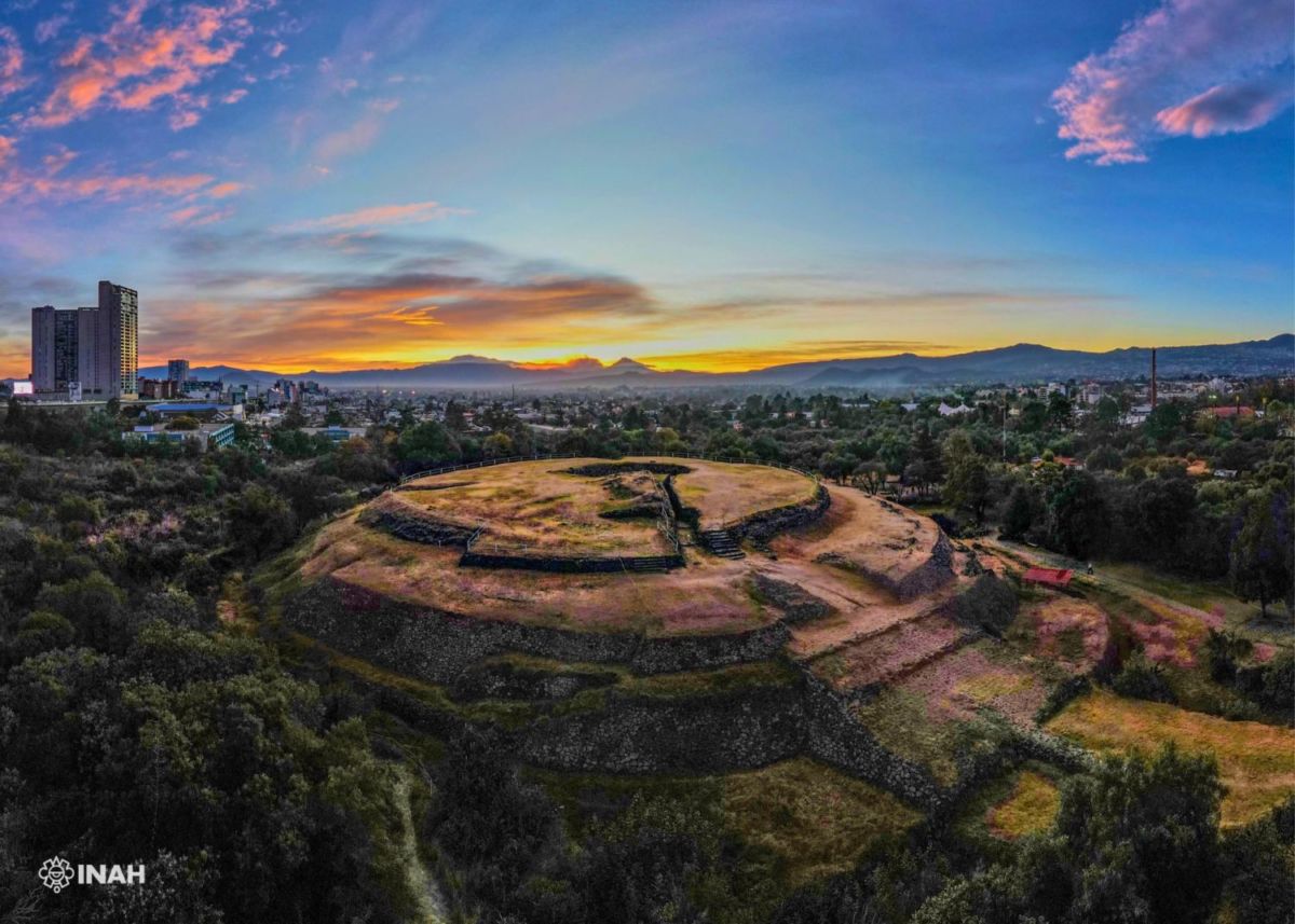 pirámide circular en Cuicuilco