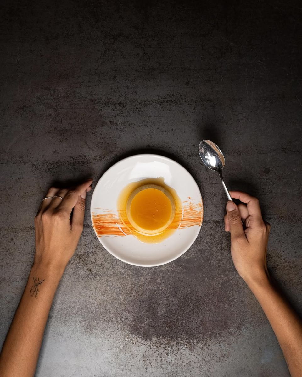 Flan en Maizajo, CDMX. 