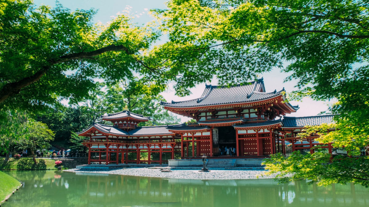 Templo Byodo-in en Uji, patrimonio histórico de la UNESCO. 