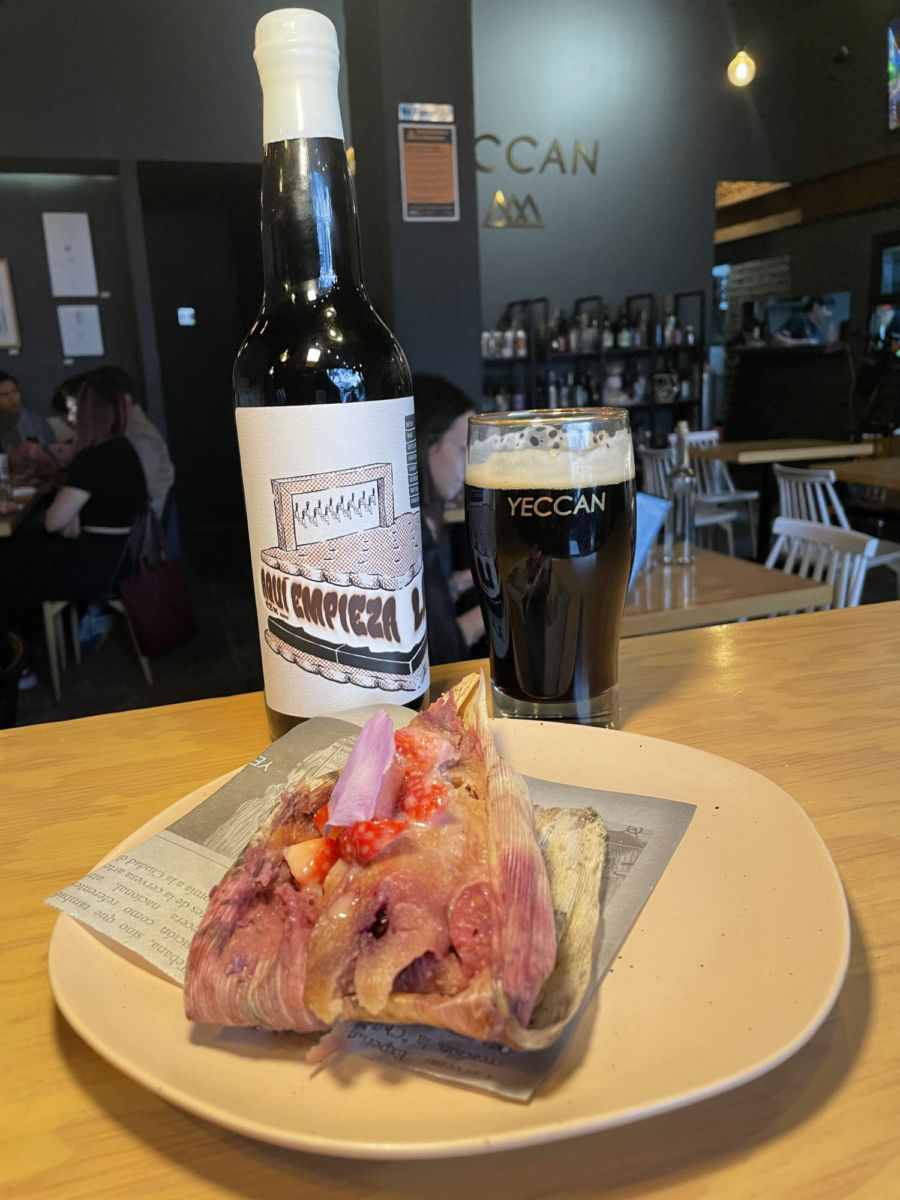 Tamal de dulce con su maridaje perfecto en Yeccan