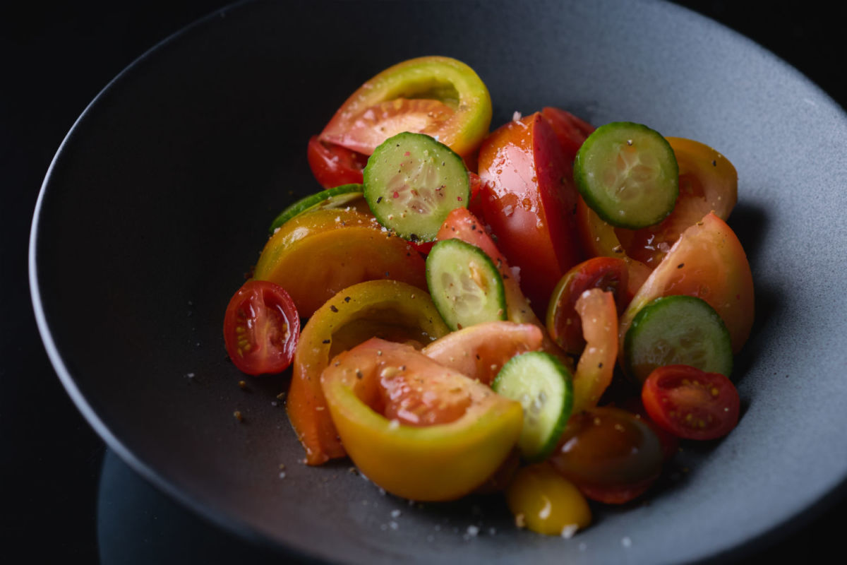 Prueba su ensalada de tres diferentes jitomates