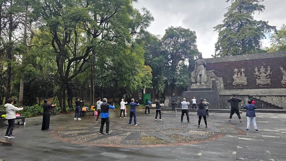 Clase de Tai Chi en el Bosque de Chapultepec