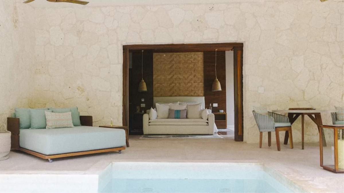 Las habitaciones de Chablé Maroma cuentan con una alberca privada.