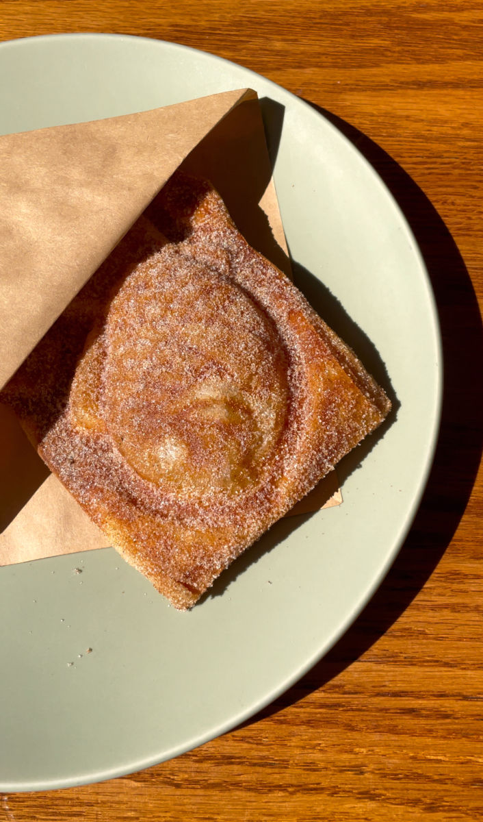 Taiyaki de churro con azúcar y canela