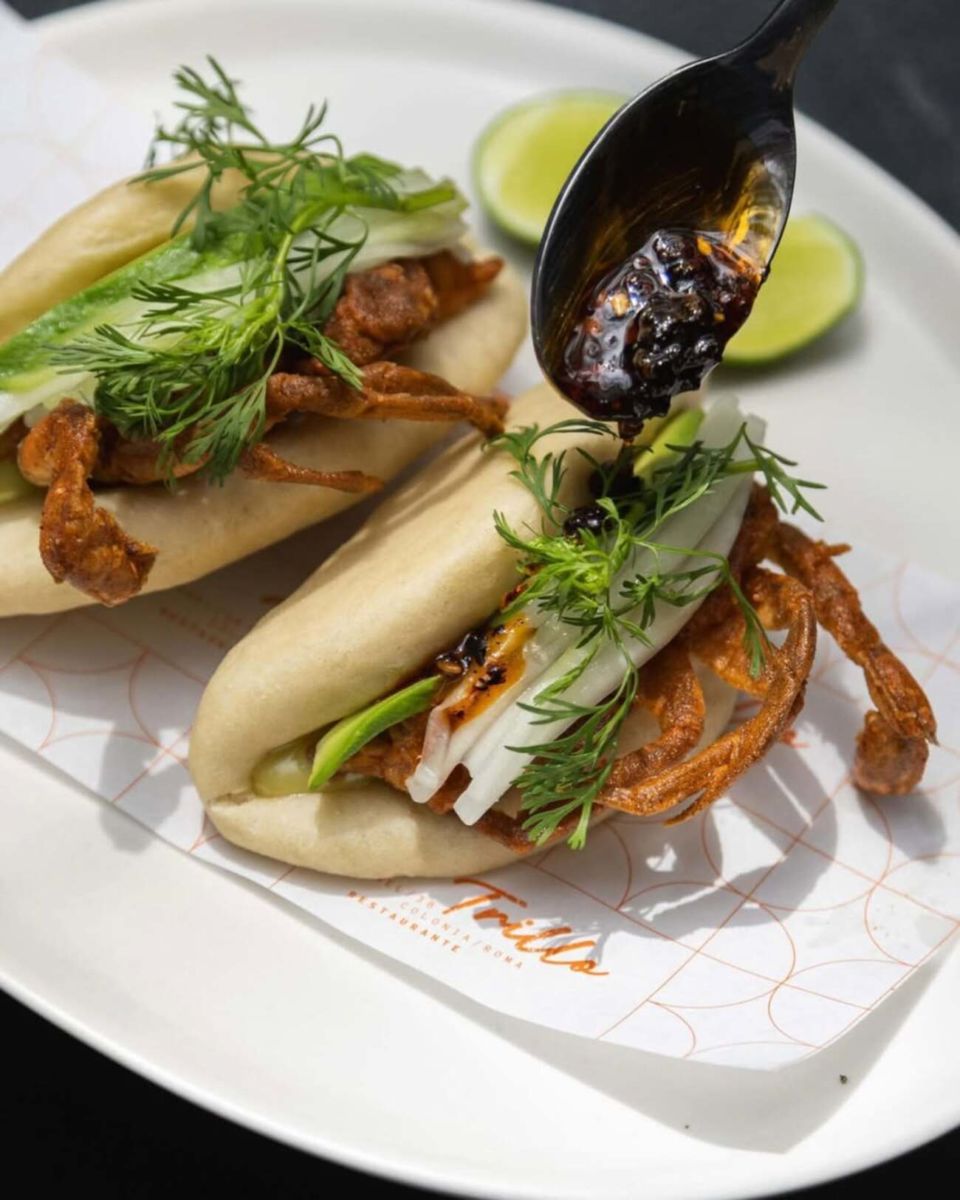 Baos de jaiba en Trillo restaurante. 