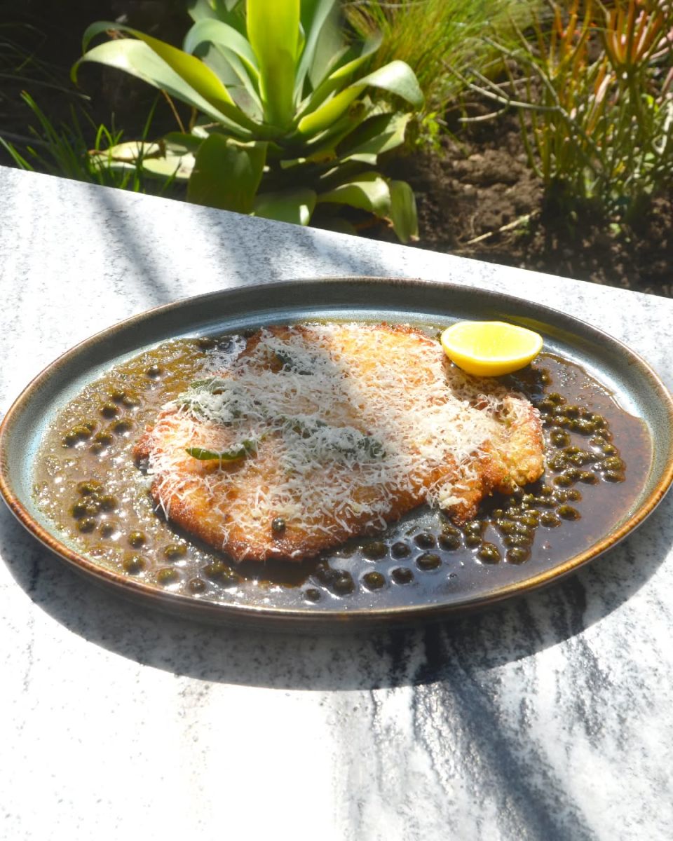 Milanesa de lomo ibérico en Jardín Horacio. 