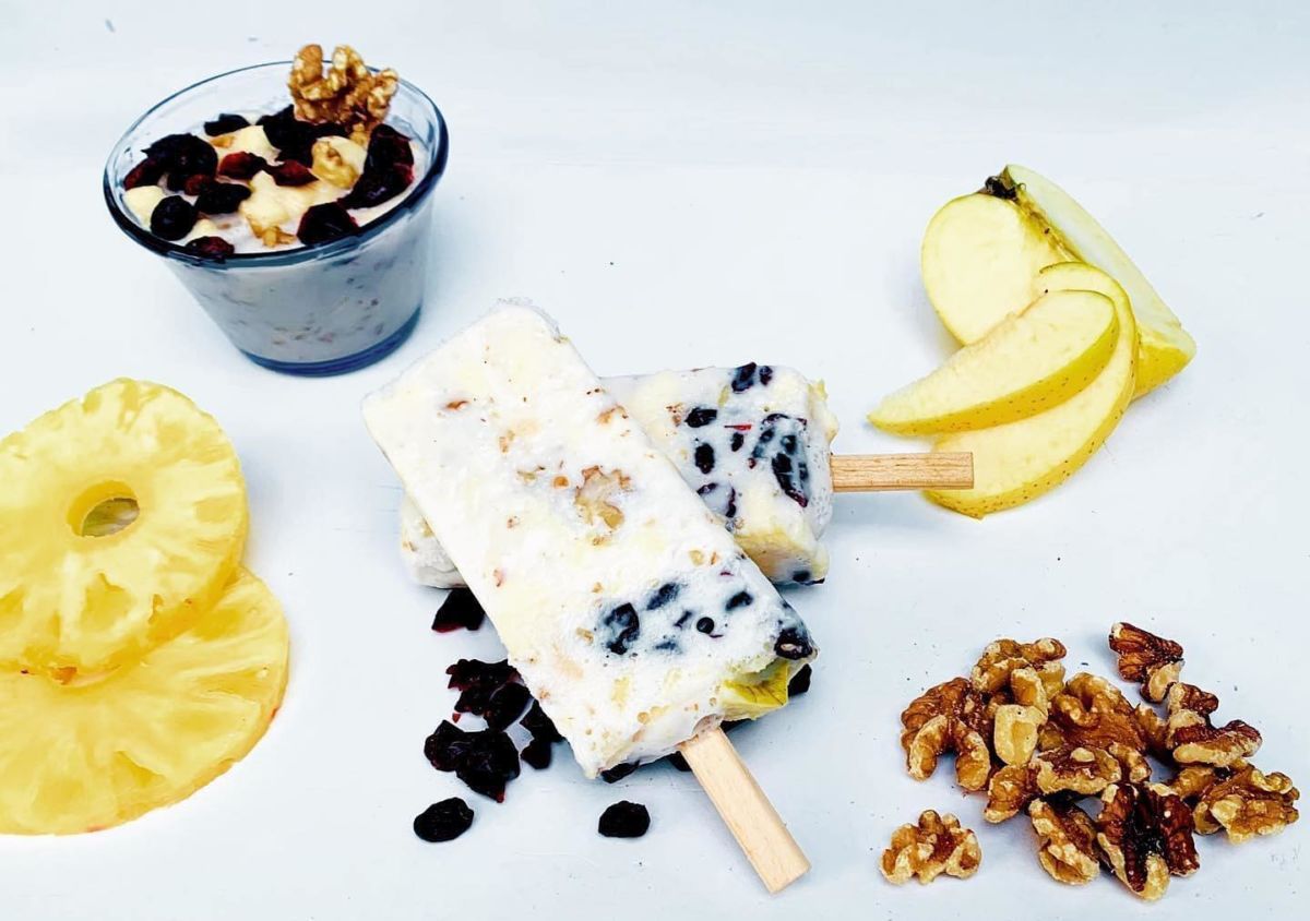 Paleta de ensalada de manzana