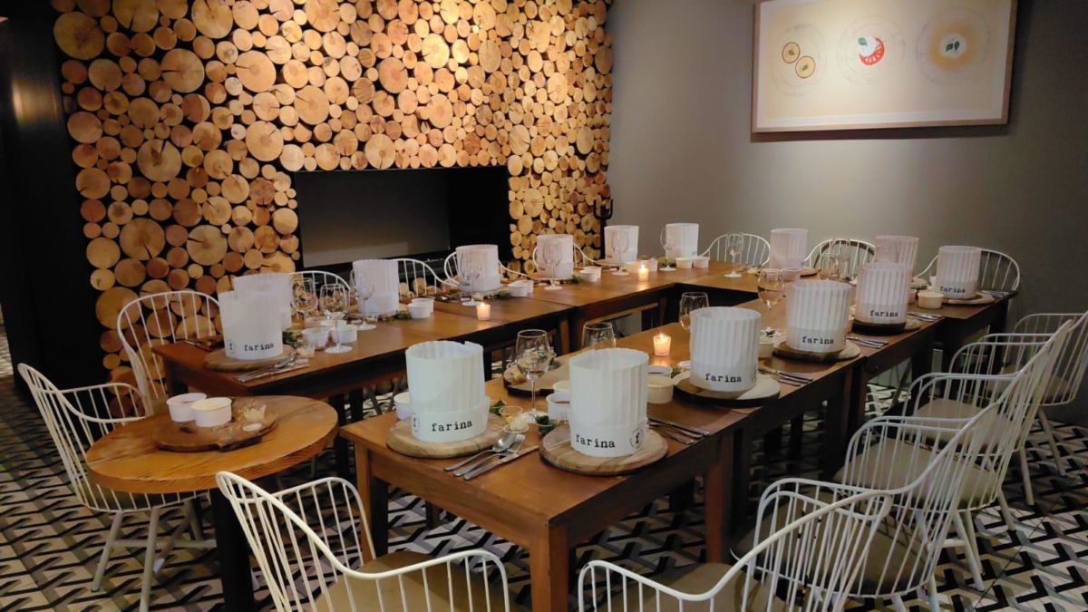 Taller de pizza de Farina para San Valentín. 