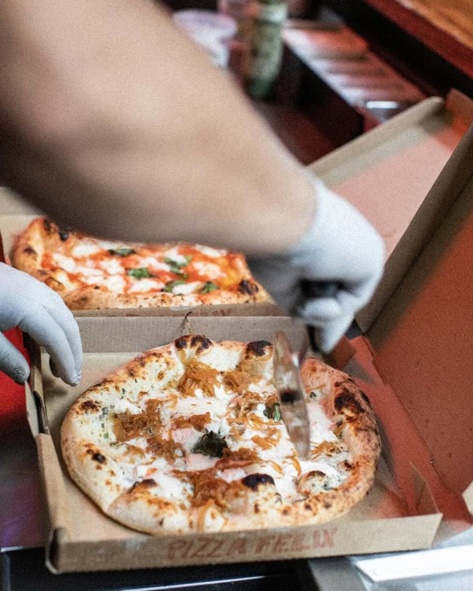 Pizza napolitana de Pizza Felix en la colonia Roma. 