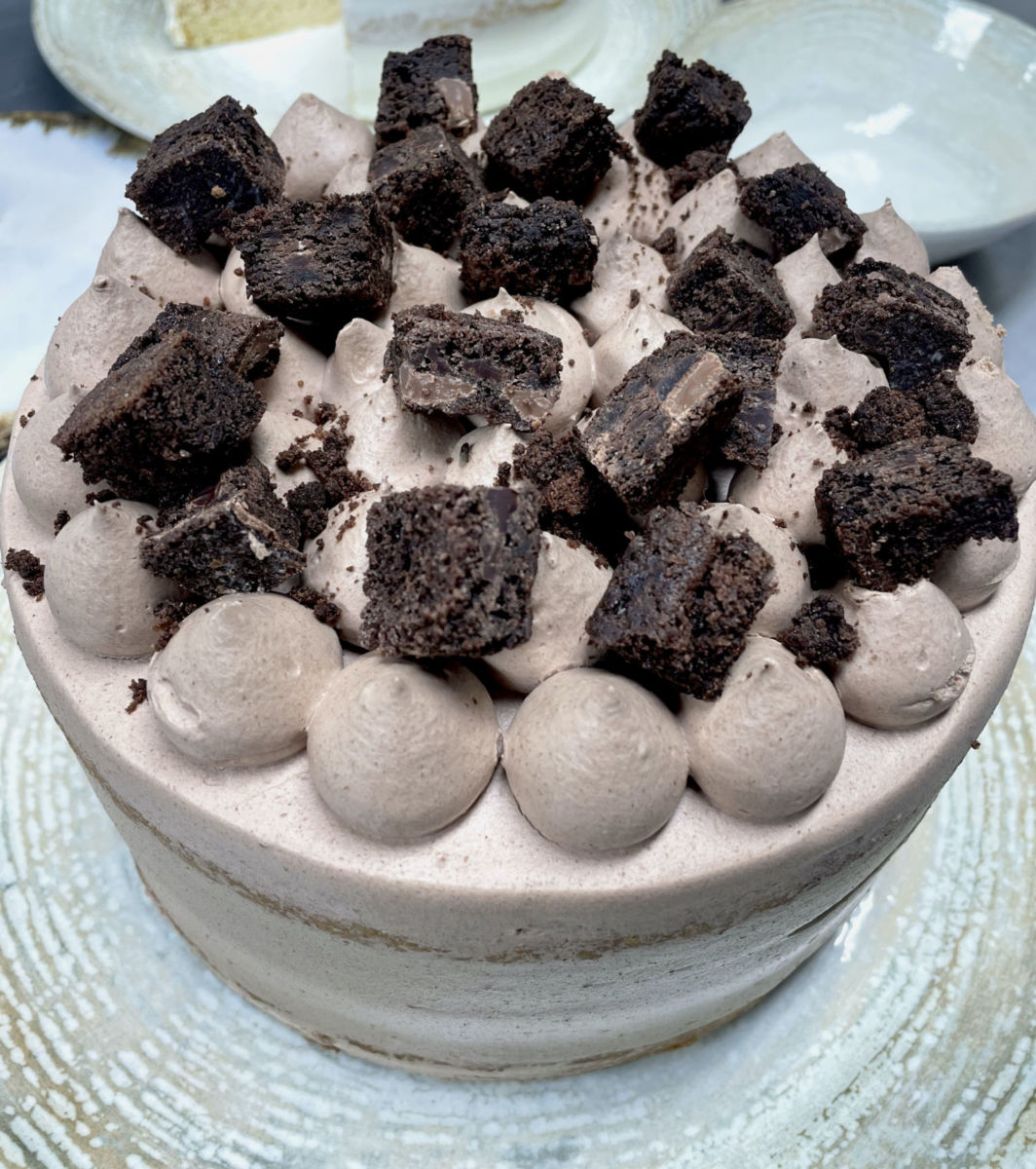 Pastel de tres leches de chocolate