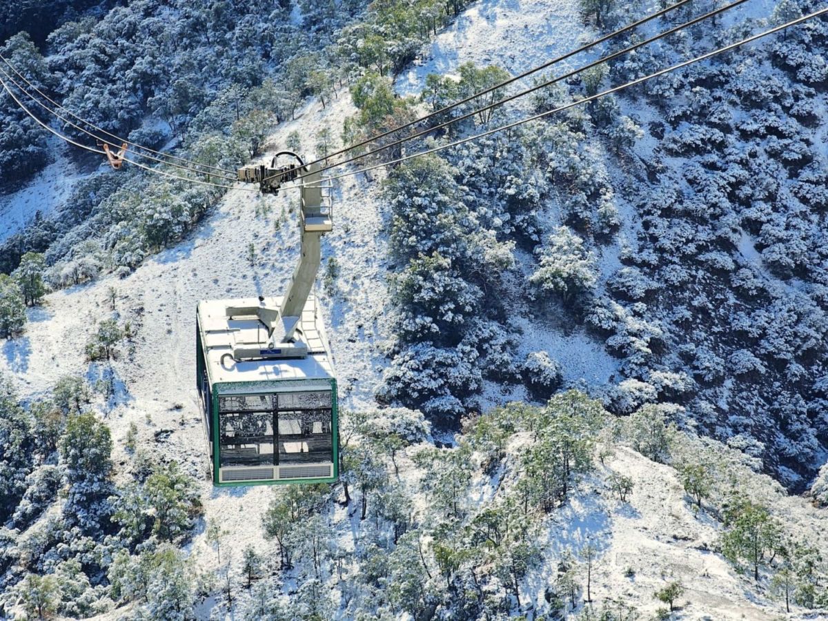 Durante el invierno, las Barrancas del Cobre se cubren de nieve