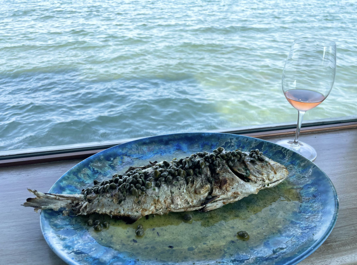 Pescado Medregal a las brasas en el Restaurante Mardel