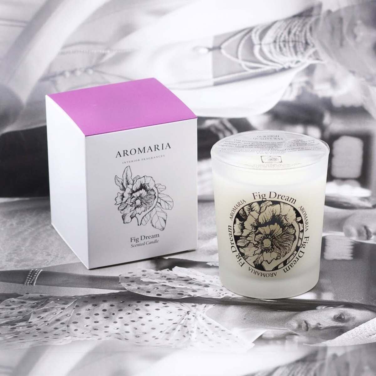 Vela con aroma a higo e higuera recien cortada de Aromaria. 
