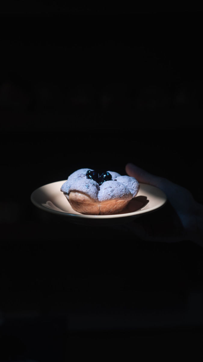 Conchas moradas en la Panadería Gala