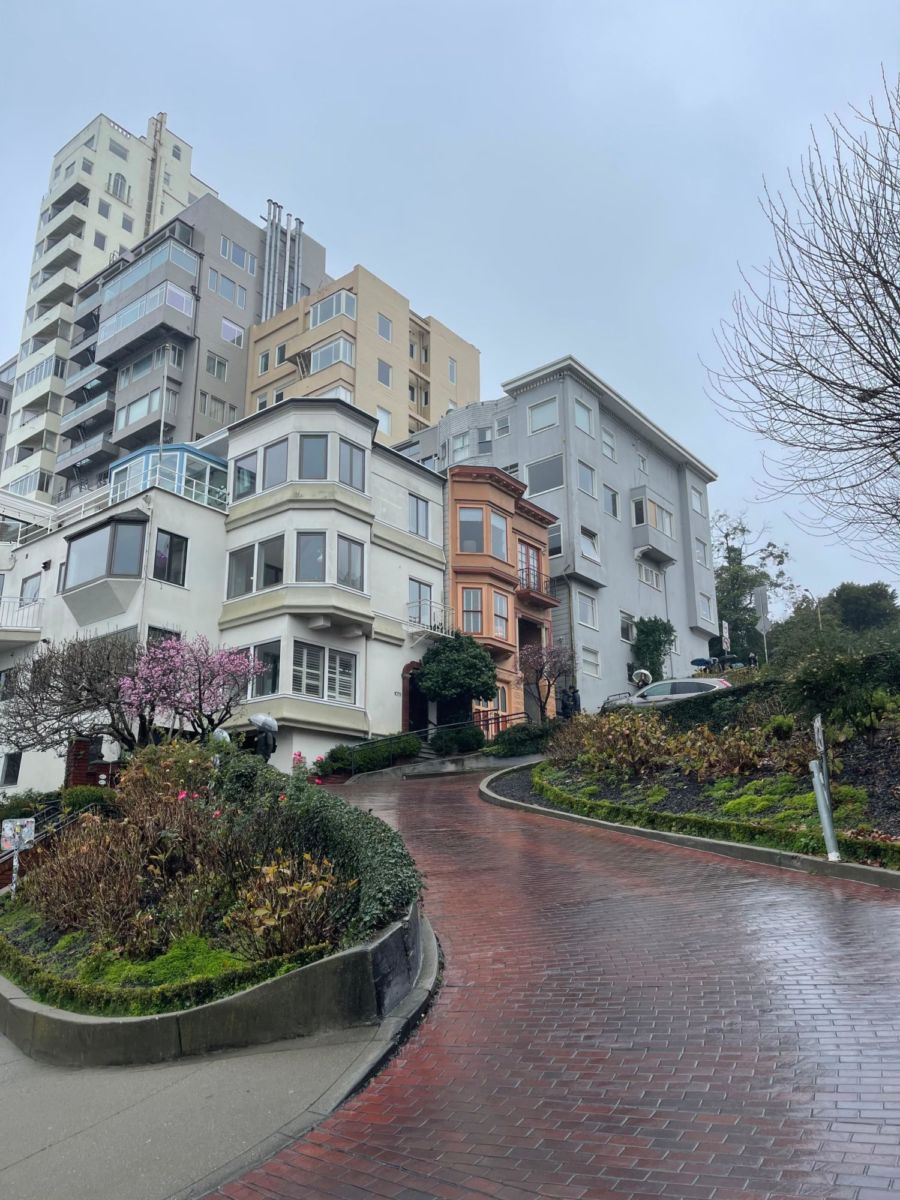 Lombard Street en California, San Francisco. 