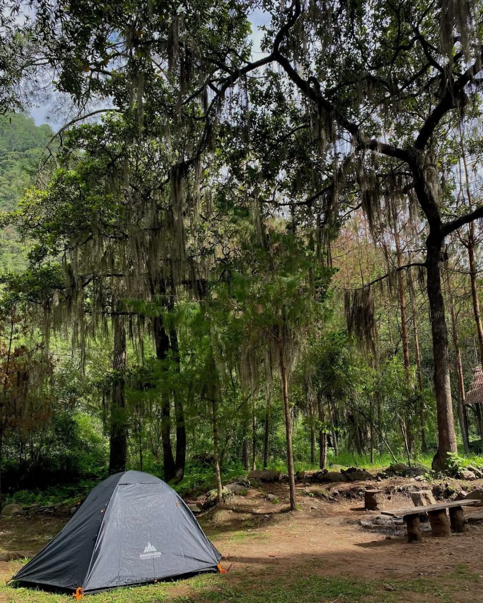 Zona de camping en Cascadas Tulimán