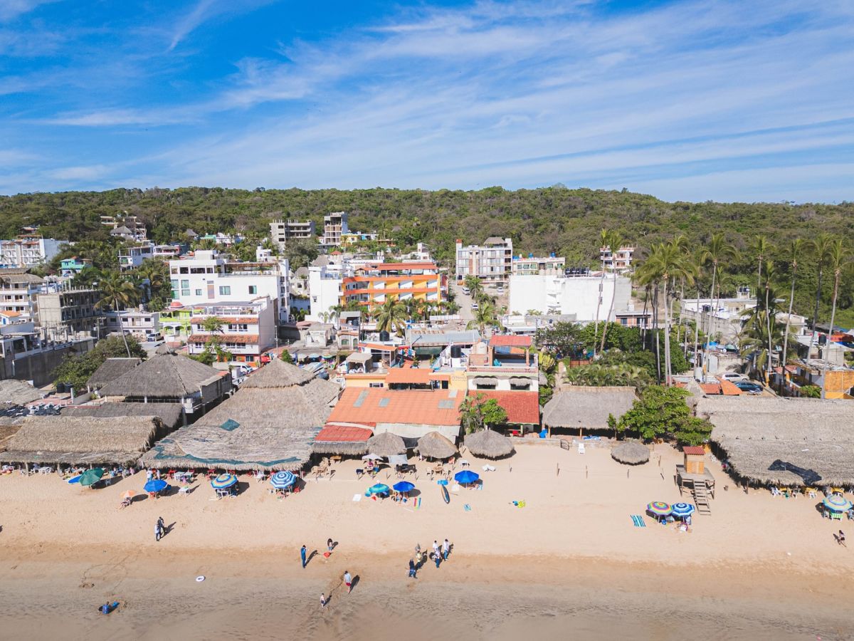 Vista hacia el pueblo de Chacala Nayarit