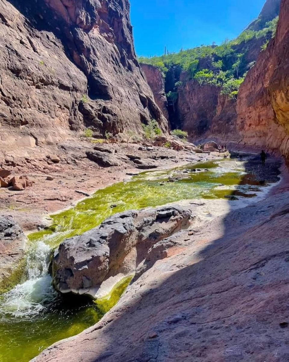 Pozas de agua en el Cañón del Mezquite