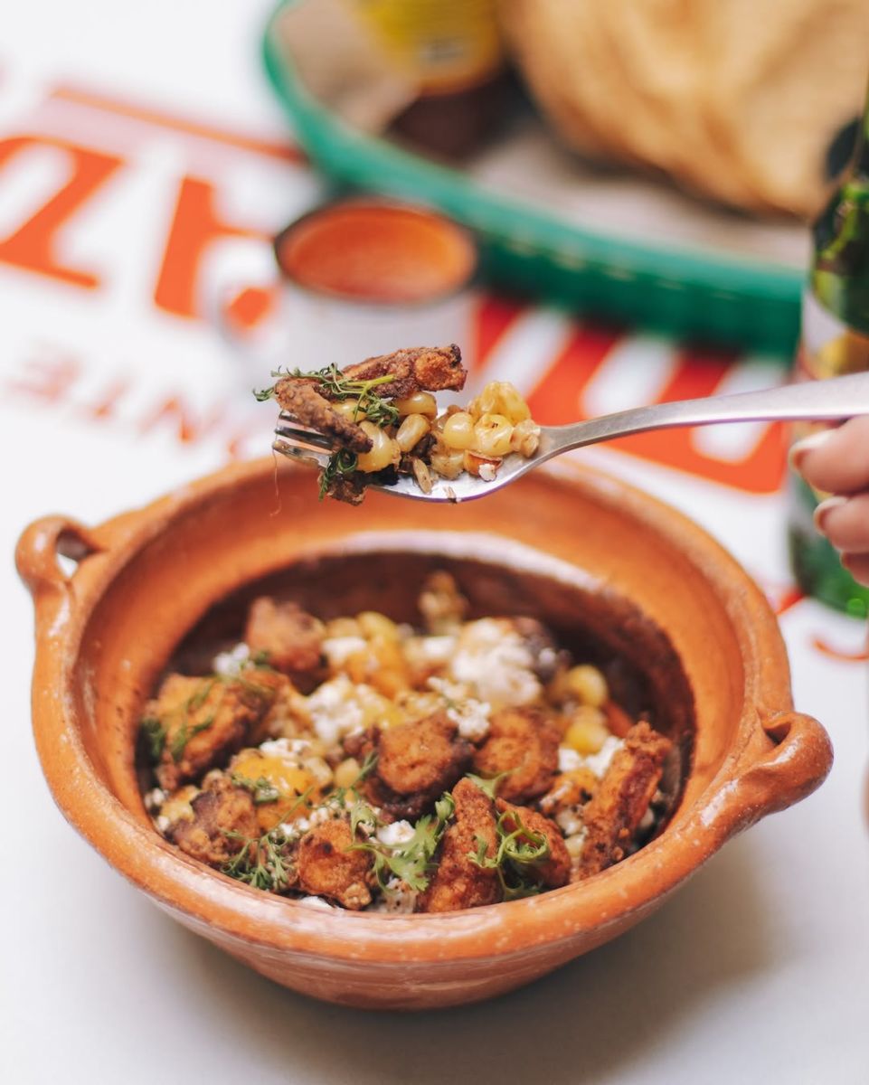 esquites con pulpo