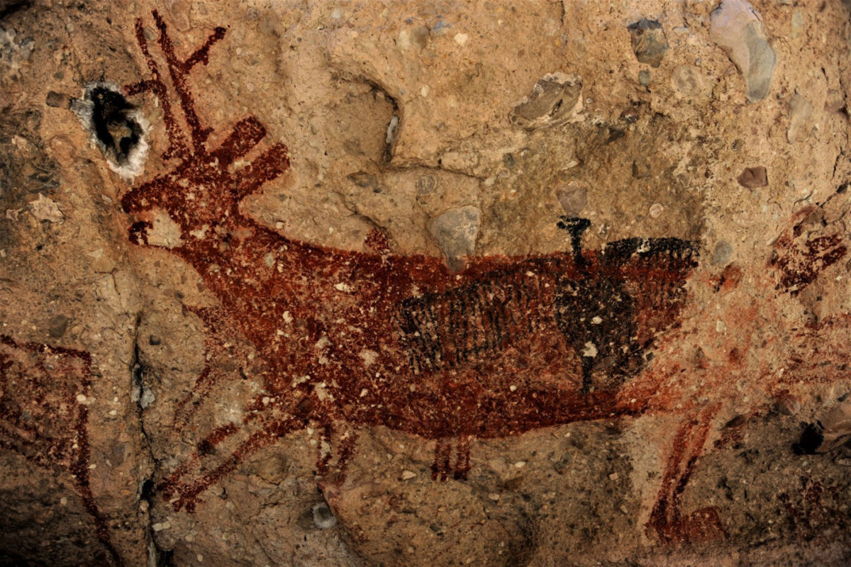 Pinturas rupestres en las Barrancas del Cobre