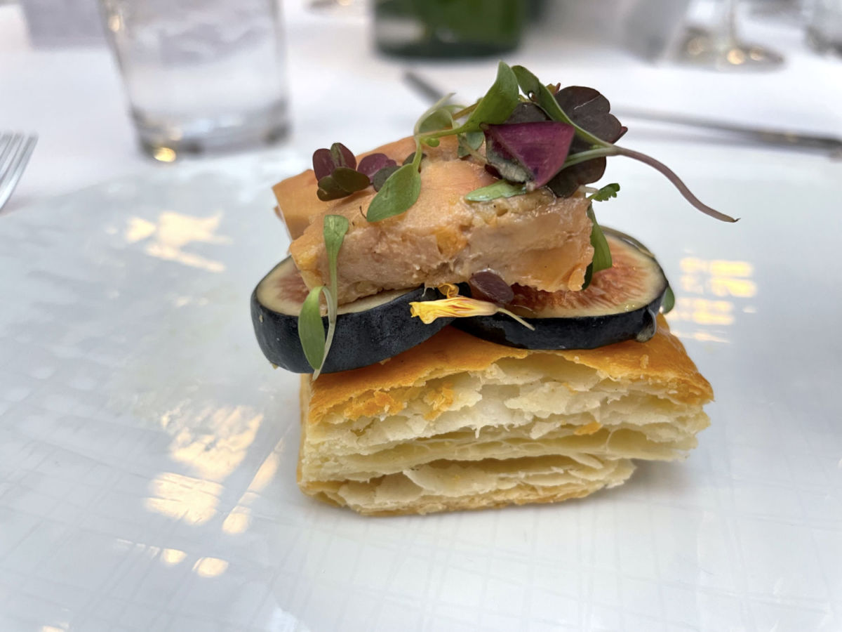 Foie gras Micuit en coca en el Hotel Marquis de Reforma