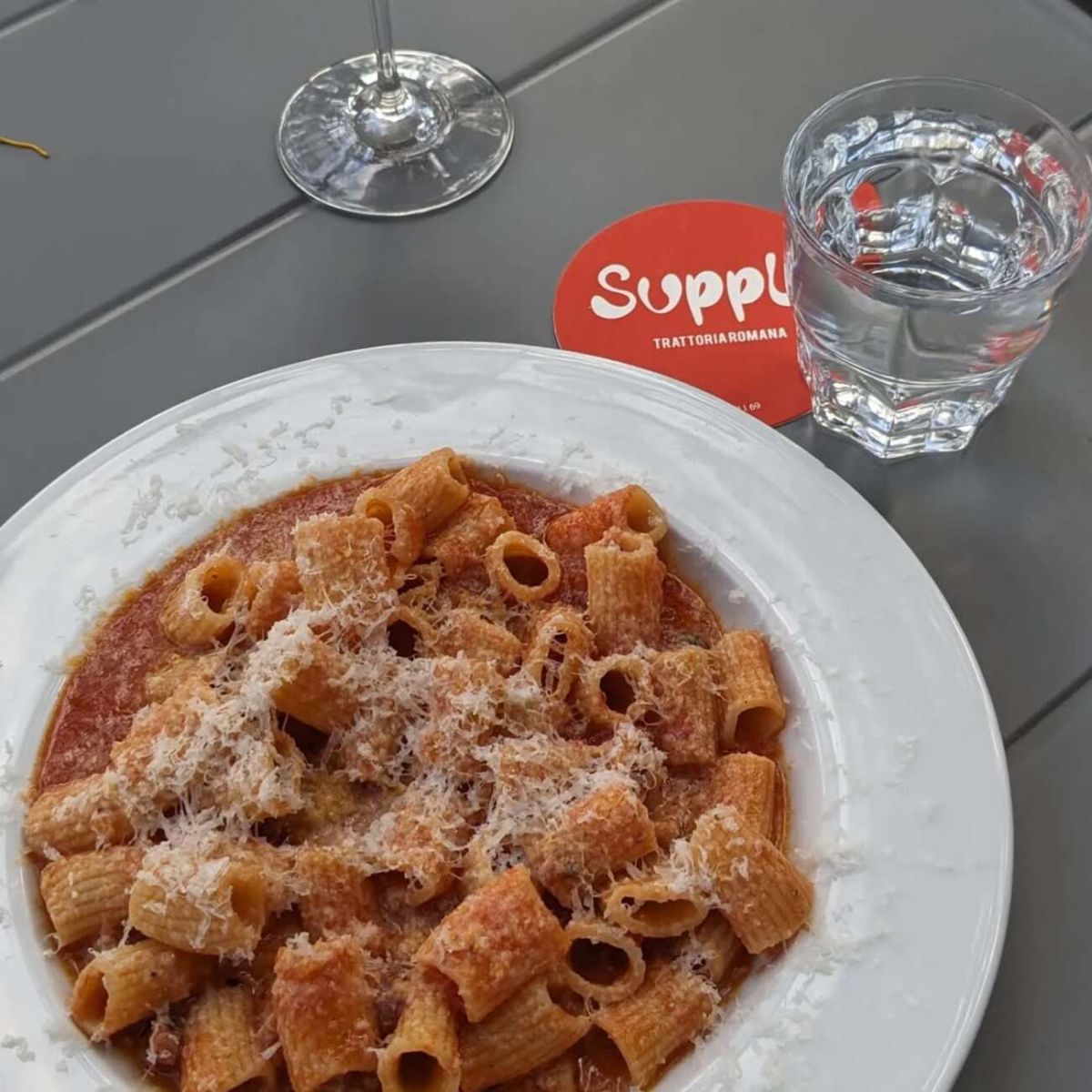 Pasta all'amatriciana en Suppli, colonia Juárez. 