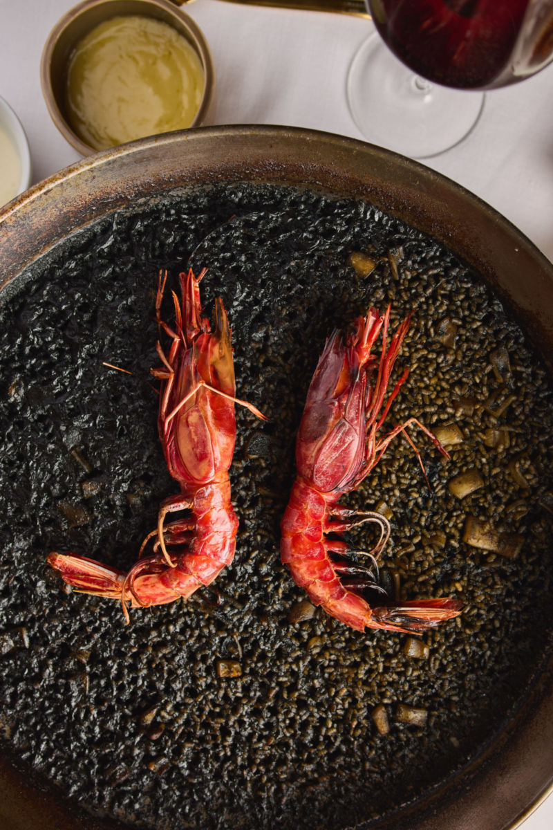 Arroz negro en el Restaurante Amaral 