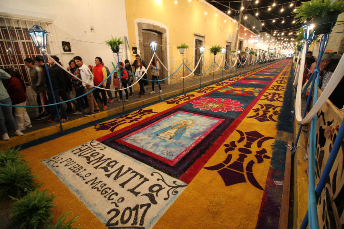 Tapetes de aserrín de Huamantla