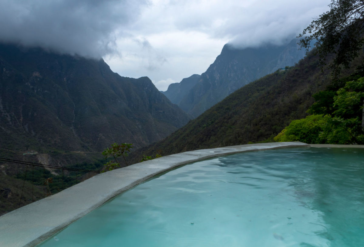 cascada de aguas termales en Hidalgo 