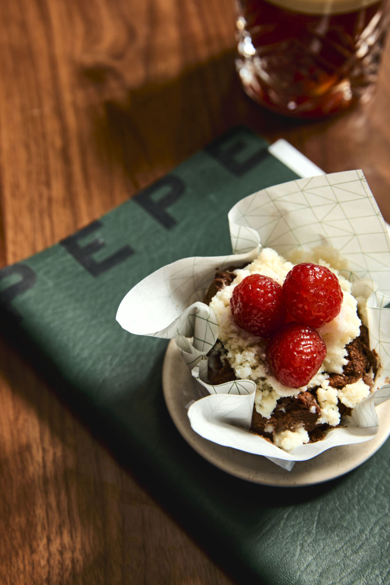 Tarta vasca de chocolate en CDMX. 
