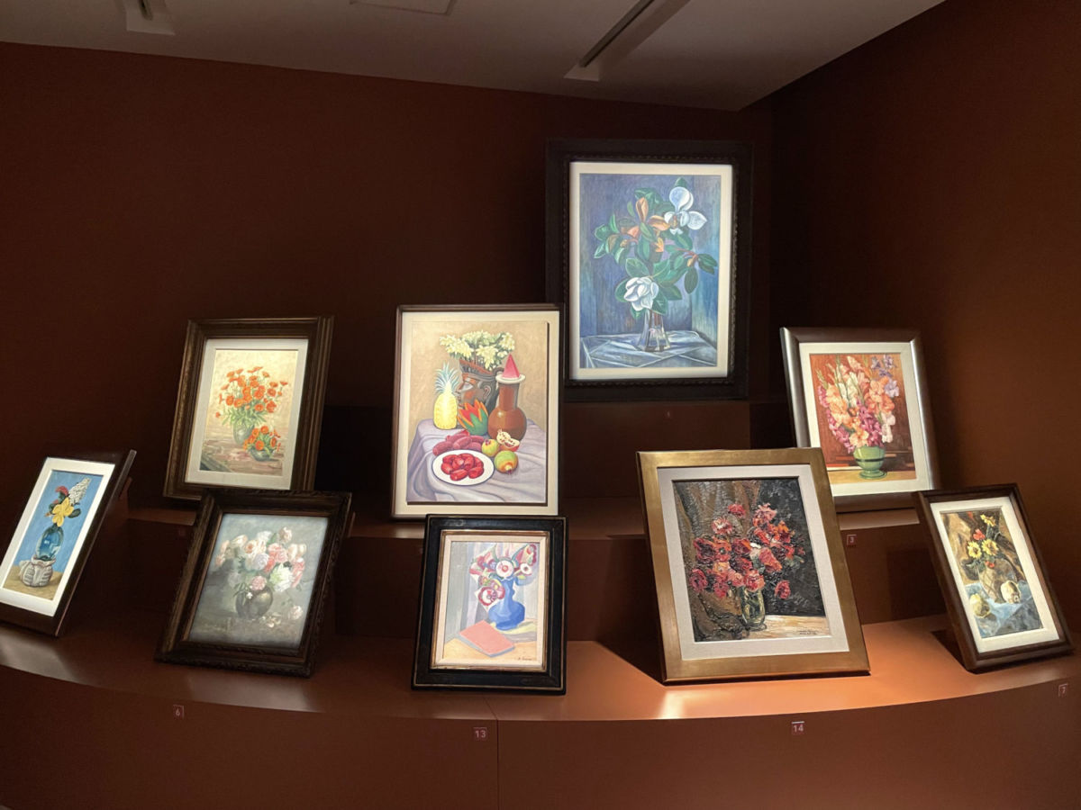 Obras de arte en la exposición Eufloria