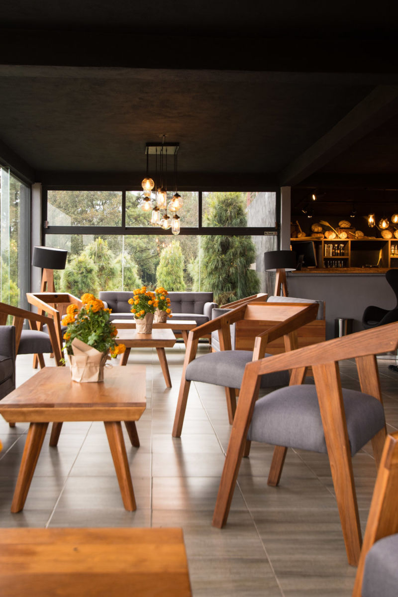 Este hotel boutique en el Ajusco tiene un restaurante y una terraza-bar 