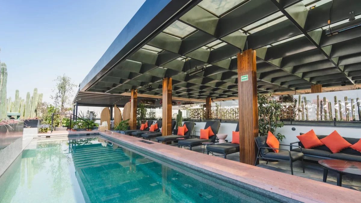 Terraza del Hotel Umbral en la CDMX