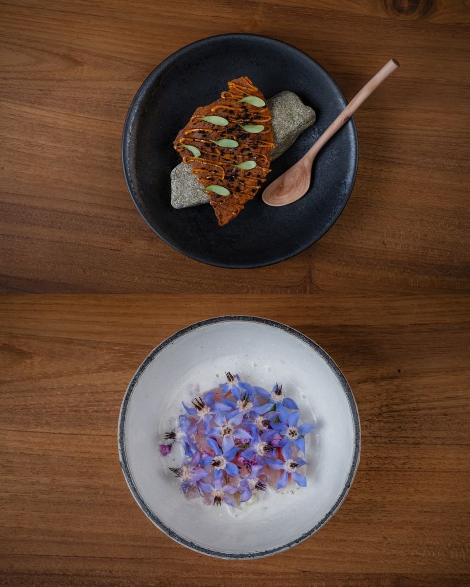 Platillos en Milpa Osaka. 