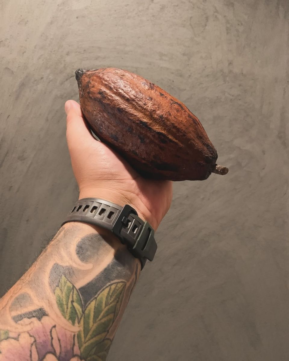 Cacao mexicano en restaurante de Japón. 