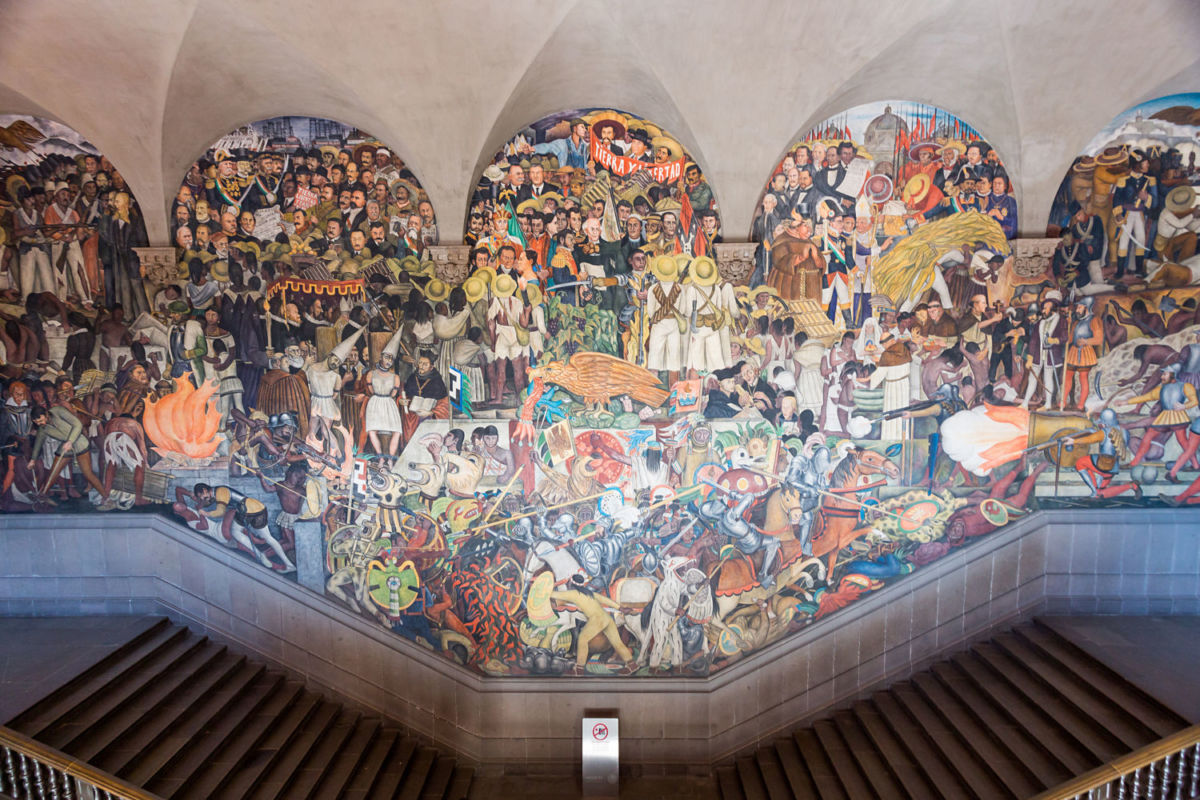 Murales de Diego Rivera en Palacio Nacional