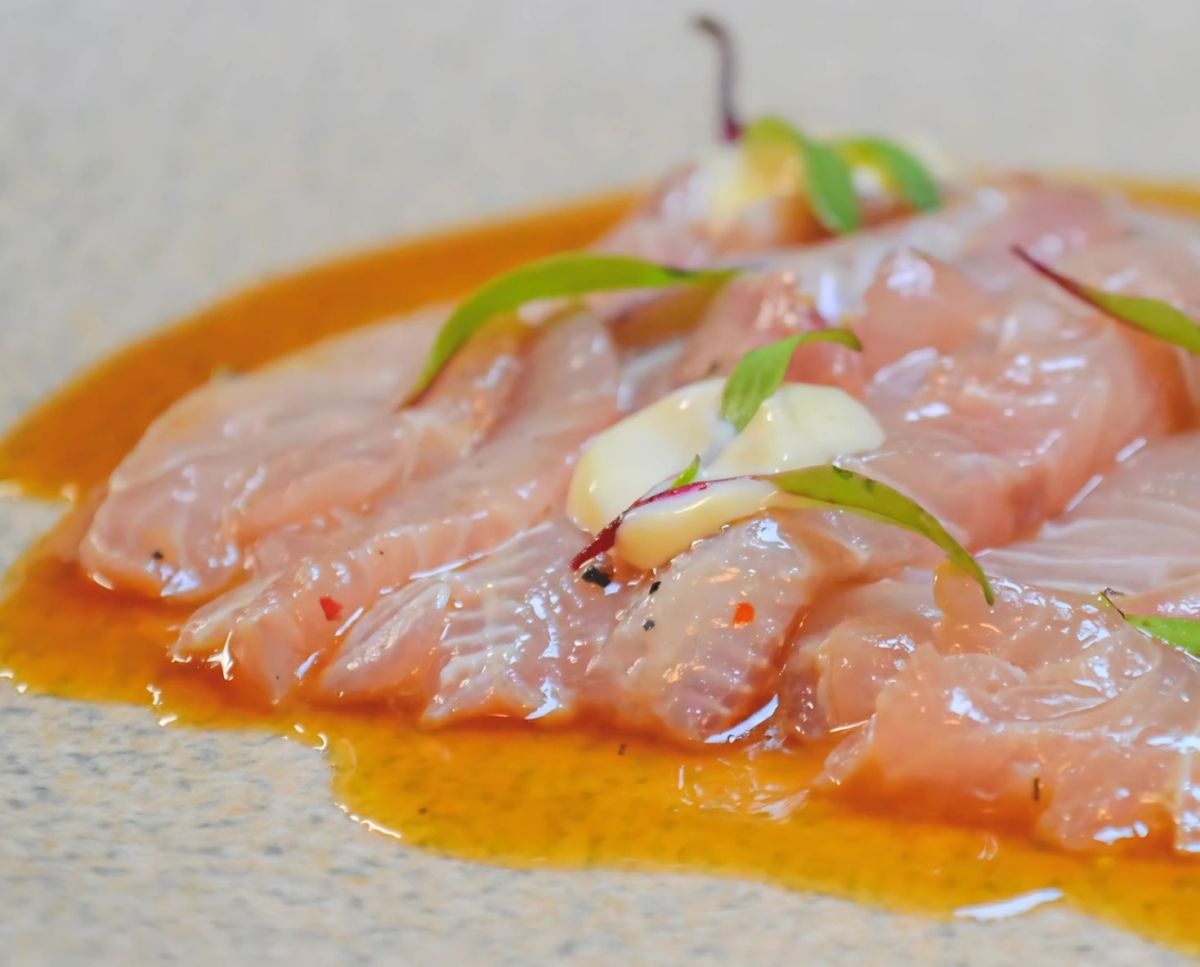 Tiradito de pescado. 